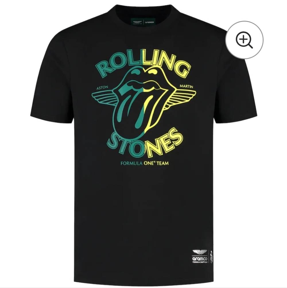 NWT Aston Martin X Rolling Stones F1 T-shirt Size Medium Limited Edition